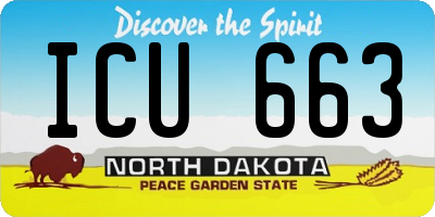 ND license plate ICU663