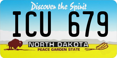 ND license plate ICU679