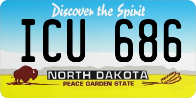 ND license plate ICU686