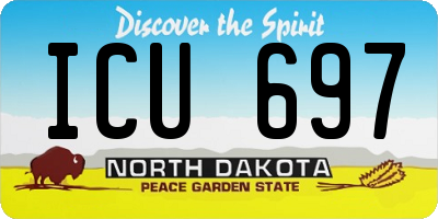 ND license plate ICU697