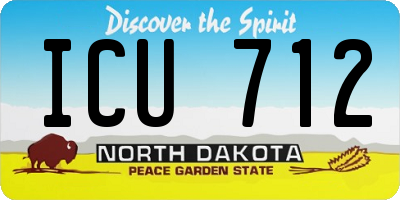 ND license plate ICU712