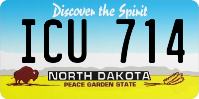 ND license plate ICU714