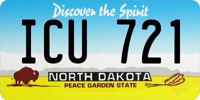 ND license plate ICU721