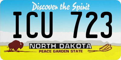 ND license plate ICU723