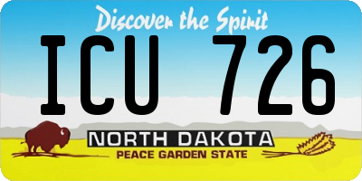 ND license plate ICU726