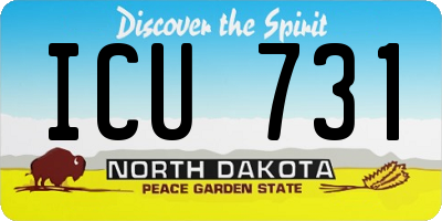 ND license plate ICU731