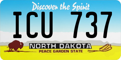 ND license plate ICU737