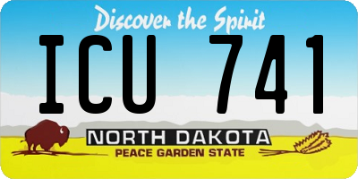 ND license plate ICU741
