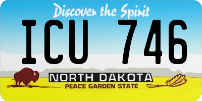 ND license plate ICU746