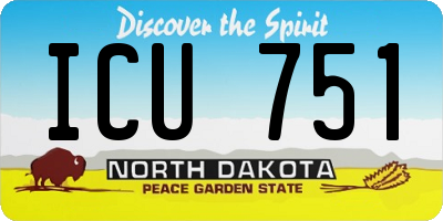 ND license plate ICU751