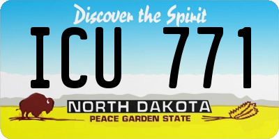 ND license plate ICU771