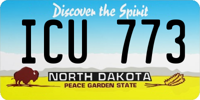 ND license plate ICU773