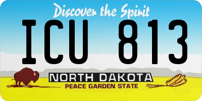 ND license plate ICU813