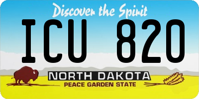 ND license plate ICU820