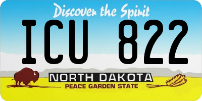 ND license plate ICU822