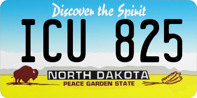 ND license plate ICU825