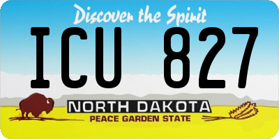 ND license plate ICU827