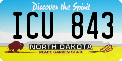 ND license plate ICU843