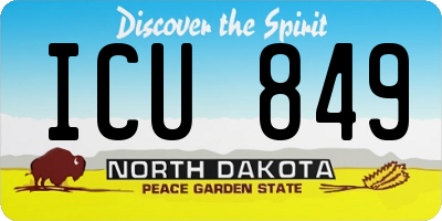 ND license plate ICU849
