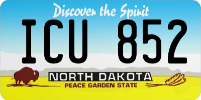 ND license plate ICU852