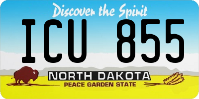 ND license plate ICU855