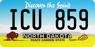 ND license plate ICU859