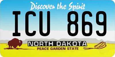 ND license plate ICU869