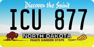 ND license plate ICU877