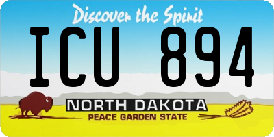 ND license plate ICU894
