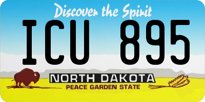 ND license plate ICU895
