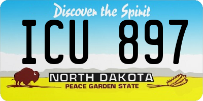 ND license plate ICU897