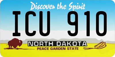 ND license plate ICU910