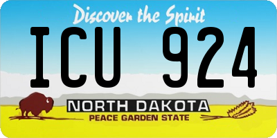 ND license plate ICU924