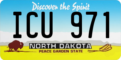 ND license plate ICU971