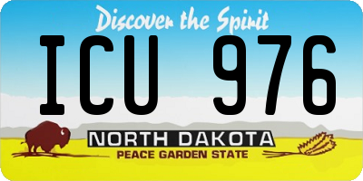 ND license plate ICU976