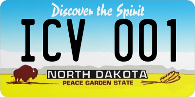 ND license plate ICV001