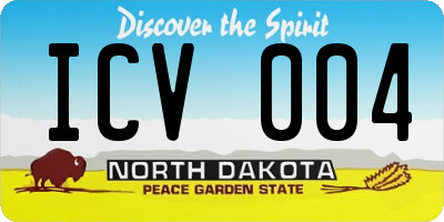 ND license plate ICV004