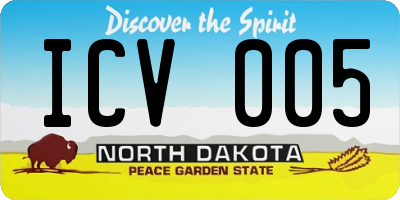 ND license plate ICV005