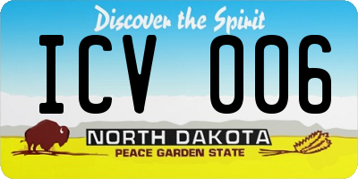 ND license plate ICV006