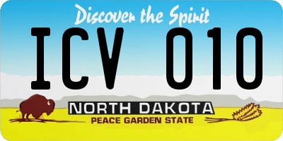 ND license plate ICV010