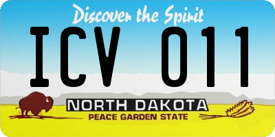 ND license plate ICV011