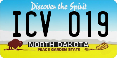 ND license plate ICV019