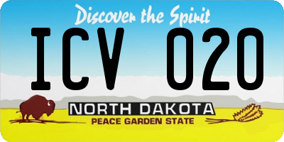 ND license plate ICV020