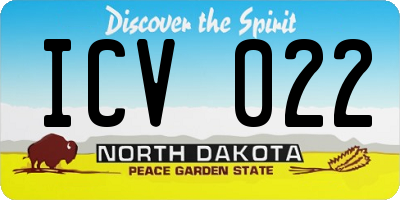 ND license plate ICV022