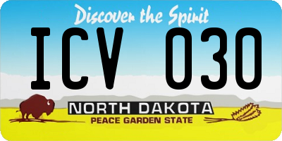 ND license plate ICV030