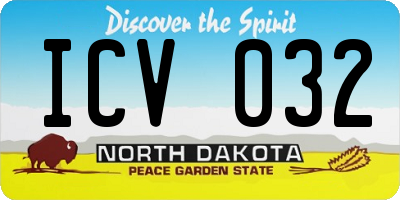 ND license plate ICV032