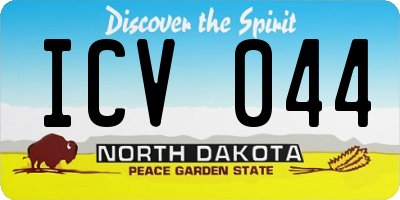 ND license plate ICV044