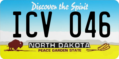 ND license plate ICV046