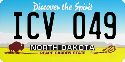 ND license plate ICV049