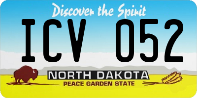 ND license plate ICV052